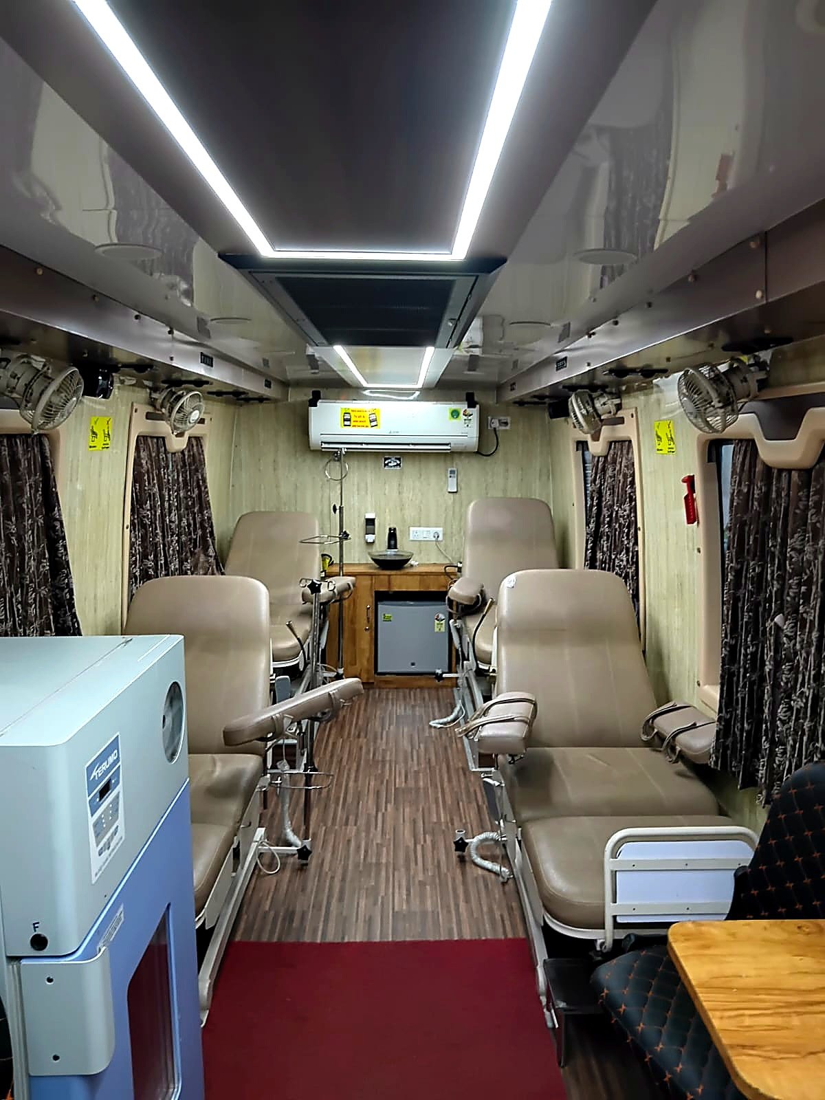 Mobile Blood Van Interior Seating